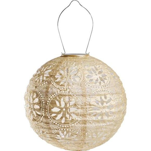 Home Garden 31598 Soji Stella Boho Globe 12-in. Tyvek Solar Lantern - Picture 2 of 8